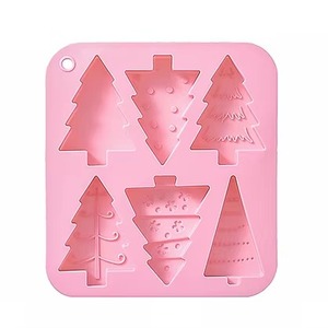 แม่พิมพ์ซิลิโคนรูปต้นคริสต์มาสและดอกไม้ 3 มิติ 6 แบบ สำหรับทำเค้ก ช็อกโกแลต สบู่ทำมือ เกรดอาหาร บรรจุในถุง - Product Image 5