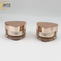 Ensembles de pots acryliques d'emballage cosmétique de luxe Mini Triangle 15g 30g 50g pour pot de crème pots de sérum de conteneur de soins de la peau de gel UV