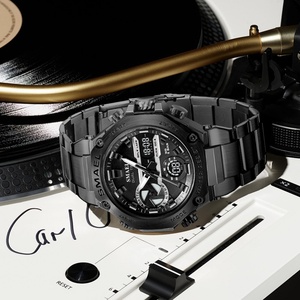 SMAEL 8097 Nuevo Reloj Cronógrafo Analógico-Digital de Lujo, Resistente al Agua, con Esfera y Caja Luminosas de Aleación, Correa de Acero Inoxidable, Alarma de Buceo - Product Image 4