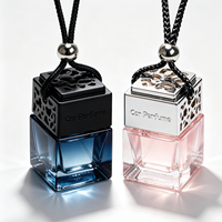 Bouteilles diffuseuses en verre vides de 10 ml, noires et marron, carrées, pour diffuseur de parfum de voiture à fixation sur grille d'aération, vente en gros usine