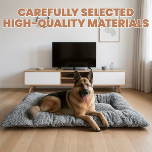 Extra large plush kitten mattress | Thick ultra-soft polyester with <b>headrest</b> and raised edges - Product Image 1