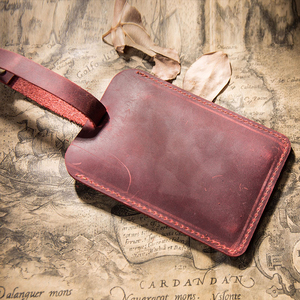 Etiqueta de equipaje retro de cuero ZENOS, tarjeta de embarque, etiqueta de maleta de piel de vaca, correa de identificación de equipaje con protección de privacidad, antipérdida - Product Image 1