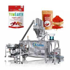 Fully Automatic Auger Doypack Pouch Bag Spice Red Pepper Masala Curry Chili Powder Packing Machine