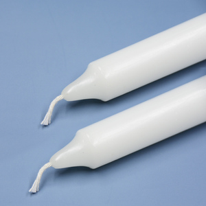 LITBRIGHT Wedding Decor Religious Decor Smokeless Dripless Unscented Paraffin Soy Wax <strong>White</strong> Stick Tapered <strong>Candles</strong> Custom Logo - Product Image 3