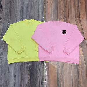 Pull-over surdimensionné personnalisé brodé pour femme, col roulé, en molleton de coton, style molleton bouclette français, haut à col montant - Product Image 5
