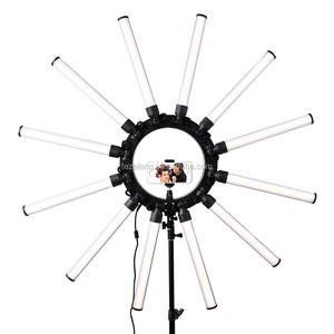 Anneau lumineux LED pour photographie, éclairage circulaire pour studio <span class=keywords><strong>photo</strong></span>, 6/12 tubes, lumière LED pour selfie, lumière d'étoile pour les yeux, réglable en intensité - Product Image 6