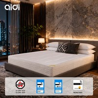 Matelas hybride pour chambre d'hôtel 5 étoiles, tissu tricoté ignifuge, matelas à ressorts ensachés en mousse à mémoire de forme, taille King