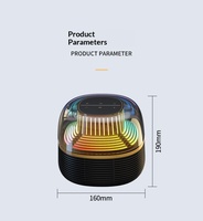 Haut-parleur extérieur portable en plastique 5.2 avec subwoofer sans fil, fente pour carte, éclairage de bureau, charge solaire et batterie intégrée
