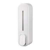 Distributeur de savon noir mat de nettoyage des mains de la famille du liquide 300ml en plastique ABS pour salle de bain d'hôtel