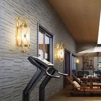 Lampu Dinding LED Tahan Air Modern Bangting dari Kuningan untuk Luar Ruangan, Cahaya Putih Hangat 3500K, Sudut Sinar 360° untuk Taman dan Eksterior