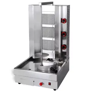 Commerciële Gas 3 Branders Shoarma Grill Döner Kebabmachine