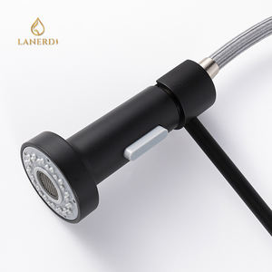 Grifo de Cocina Monomando Negro de Agua Fría/Caliente con Rociador Extraíble, Montado en Cubierta, Acero Inoxidable, Certificado por <span class=keywords><strong>UPC</strong></span> - Product Image 5