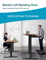 Table de bureau moderne à moteur unique pour ordinateur de jeu Intelligence électrique cadre blanc réglable en hauteur