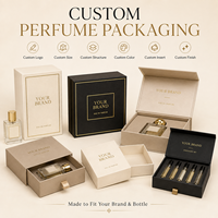 Coffret Cadeau de Parfum Arabe de Luxe, Emballage Rigide en Carton Personnalisé avec Insert Logo Doré pour Collection Oud Attar