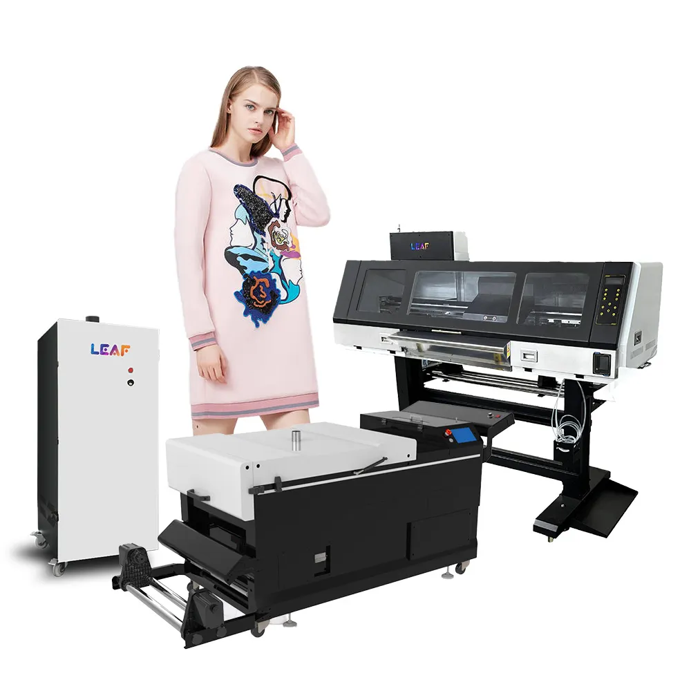 LEAF 24 inci harga pabrik Digital Printer Inkjet DTF mesin cetak 60cm Printer DTF untuk Tekstil pakaian pencetakan