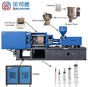 Machine de fabrication de seringues <span class=keywords><strong>à</strong></span> <span class=keywords><strong>insuline</strong></span> BST-2300A – Machine de moulage par injection hydraulique horizontale automatique de qualité industrielle avec PLC - Product Image 2
