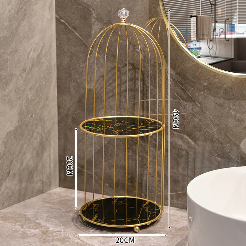 [Extra Tall Version] Double-Layer Birdcage [UV Black & Gold]