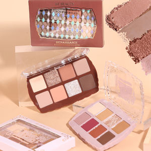 Paleta de sombras de ojos con purpurina, paleta de sombras de ojos pigmentadas de larga duración, suave y personalizada, paleta de sombras de 8 colores Reaissance Classic - Product Image 2