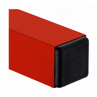 Embout carré en plastique noir robuste 40x40 22x22mm pour tube en acier