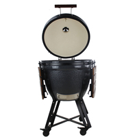 Barbecue Kamado en céramique Auplex 23 pouces, de qualité supérieure, moderne, grand format, avec tiroir à cendres, pour extérieur