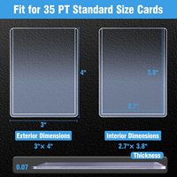 Étuis rigides transparents en PVC 35PT avec blocage RFID pour cartes TCG, porte-cartes 3 x 4, protection ultra transparente