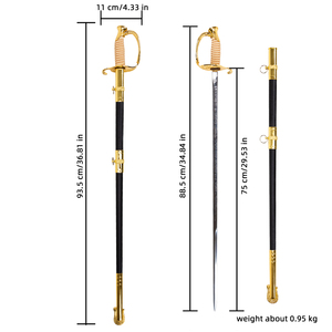 <span class=keywords><strong>Sabre</strong></span> de cérémonie de garde d'honneur européen en or, lame gravée, avec fourreau, collection, cadeau et vente en gros - Product Image 6