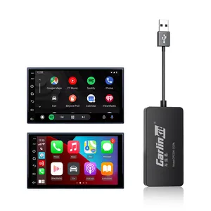 Carlinkit 2024 ใหม่ล่าสุดไร้สายCarplay Mini PlugและPlayรถสมาร์ทกล่องMiniไร้สายAndroidอะแดปเตอร์อัตโนมัติ