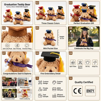 Ours en peluche diplômé avec toque de graduation, cadeau commémoratif de remise de diplôme, design de jouet en peluche