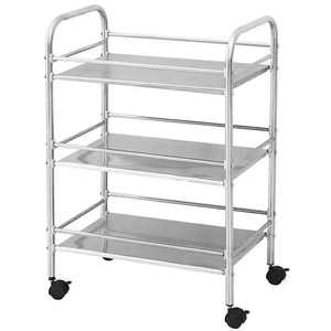 High-quality Modern Stainless Steel Beauty Salon Trolley Two <b>Shelves</b> Two Drawers 4-Wheel for Beauty Salons Bathrooms Bedrooms - Product Image 5