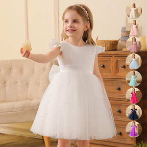 Robe de princesse pour filles, modèle professionnel, vente en gros d'usine, jupe moelleuse personnalisée, collection été 2026, robe de mariée pour enfants - Product Image 3