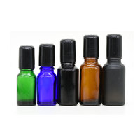 Flacon d'huile essentielle 15ml 30ml 50ml, flacon de parfum vide noir mat, flacon en verre à bille avec logo personnalisé par sérigraphie