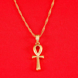 Egiziano Ankh Croce Pendente Della Collana Donna Oro Delle Ragazze di Colore Egitto Geroglifici Dei Monili di Fascini - Product Image 5