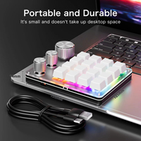 16 Tasten 3 Drehregler Mechanische Gaming-Tastatur USB-Kabelgebunden BT/Kabellos Programmierbare Makro-Mini-Tastatur Anpassbare Hot-Swap-Tastatur