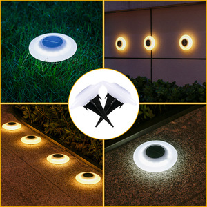 Luces Solares de Jardín Xinyao de 16 LED, Impermeables, Tipo Disco, para Césped, Caminos, Escalones y Patios - Product Image 1