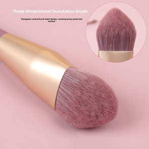Set de Brochas de Maquillaje Moradas Veganas con Mango de Madera, Marca Privada, Logotipo Personalizado, Brochas para Ojos, Sombra de Ojos, Polvo Facial, Kit de Brochas Cosméticas al por Mayor para Uso Diario - Product Image 6