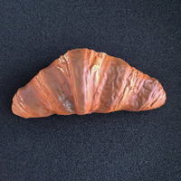 Jouet anti-stress personnalisé en mousse de polyuréthane ultra-douce, moulé, en forme de croissant réaliste, à rebond lent