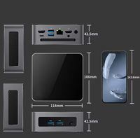 Mini PC NUC Intel I5 12450H Generasi ke-12, RAM 16GB DDR4, SSD NVME 512GB, Dual RAM, 4K 2 Layar, Komputer Mini untuk Bisnis, Win11pro