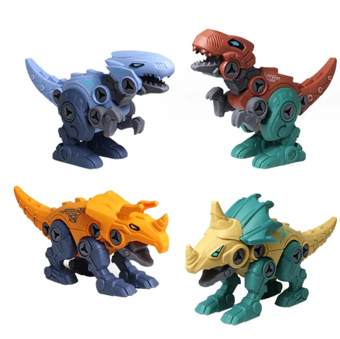 Grote Nieuwe Demontage Dinosaurus Tyrannosaurus Rex 4 Optionele Kinderen Creatieve Diy Groothandel Plastic Educatief Speelgoed