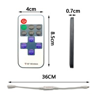 Mini 5-24V Sans Fil Led Dimmer Controller Simple Couleur Bande de Lumière LED À Distance Contrôleur 12V