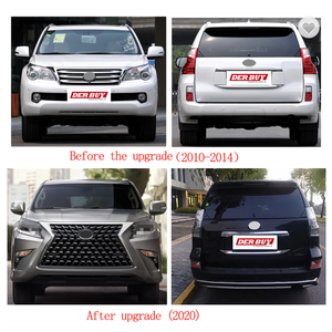 DB auto parts facelift Land Cruiser <span class=keywords><strong>Prado</strong></span> <span class=keywords><strong>2010</strong></span>-2017 mise à niveau vers 2018 kit de carrosserie ancien à nouveau kit de pare-chocs avant - Product Image 2