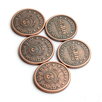 Jetons de jeu espagnols anti-contrefaçon, pièces de monnaie antiques couleur cuivre pour jeux d'arcade en intérieur