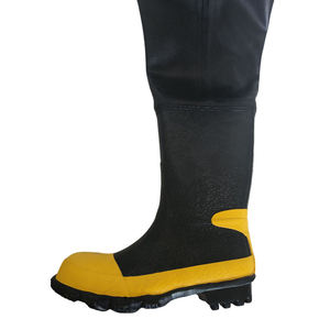 Bottes de sécurité noires au-dessus du genou pour hommes, bottes de pluie en caoutchouc pour le travail agricole avec embout en acier - Product Image 2