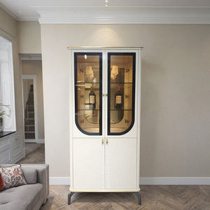 Design moderno Exposição De Vidro Branco De Madeira <span class=keywords><strong>Wine</strong></span> Rack Sala De Estar Móveis De Armazenamento De Luxo <span class=keywords><strong>bar</strong></span> <span class=keywords><strong>Wine</strong></span> Cabinet para a casa - Product Image 1