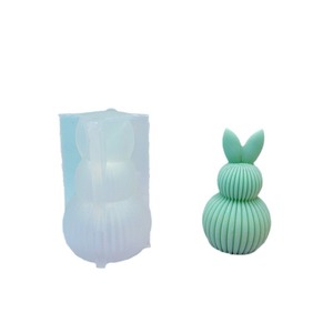 Toptan aromaterapi mum silikon kalıp DIY paskalya tavşanı el yapımı alçı dekorasyon reçine kalıp - Product Image 6