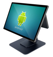 Sistema POS Todo en Uno con Pantalla de 15.6'' + 10.1'', Cuerpo de Aleación de Aluminio, para Windows/Android, para Restaurantes y Tiendas Minoristas