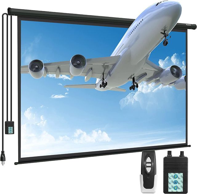 120 Inch Electric Projector Screen With Remote Control Motorized Projection Curtain for Home Cinema Business School
