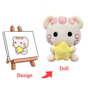 Low Moq Odm Oem Custom Tekening Ontwerp Pluche Pop Dier Humanoïde Pop Pluche Sleutelhanger Custom - Product Image 5