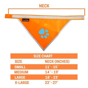 DB Hi Visibility Réfléchissant Blaze Orange Chien Bandana S-Size Accessoire de Sécurité pour Petits Animaux pour la Marche et le Camping - Product Image 2
