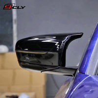 Coques de rétroviseurs en fibre de carbone noir brillant à trois branches pour BMW Série 3 2020-2022 G20 G28 - Série de modification en gros