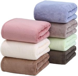 NOVISON Large Size Quick-Dry Eco-Friendly <b>Microfiber</b> Knitted Solid Color Rectangle Shower <b>Towel</b> for Home Use - Product Image 1